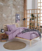 Lenjerie de pat pentru o persoana Single XXL (DE), Fresh Color - Lilac, Mijolnir, Bumbac Ranforce