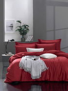 Lenjerie de pat dubla King (EU) (ES), Fresh Color - Claret Red, Mijolnir, Bumbac Ranforce