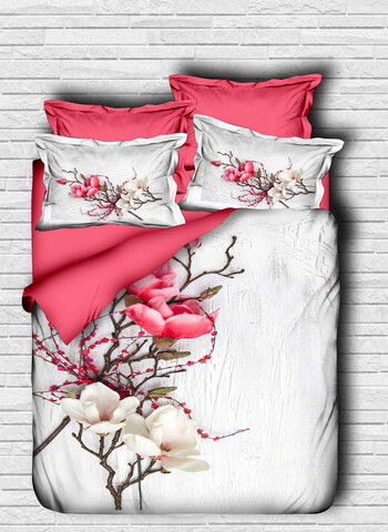 Lenjerie de pat dubla King (EU) (ES), 3 piese, 108, Pearl Home, Bumbac