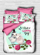 Lenjerie de pat dubla King (EU) (ES), 3 piese, 132, Pearl Home, Bumbac