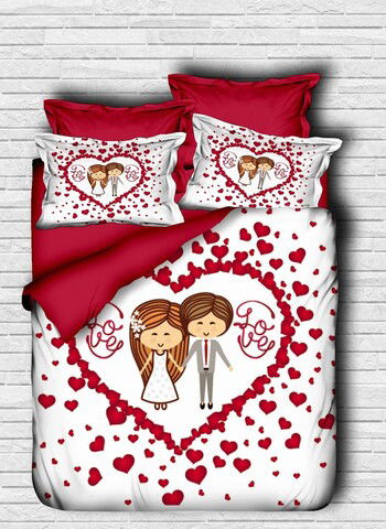 Lenjerie de pat dubla King (EU) (ES), 3 piese, 164, Pearl Home, Bumbac