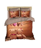 Lenjerie de pat dubla King (EU) (ES), 3 piese, 208, Pearl Home, Bumbac