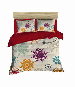Lenjerie de pat dubla King (EU) (ES), 3 piese, 460, Pearl Home, Bumbac