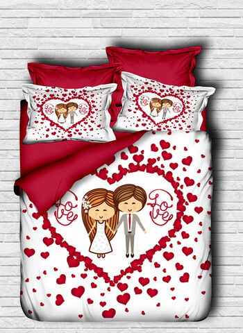 Lenjerie de pat dubla King (IT), 3 piese, 109, Pearl Home, Bumbac