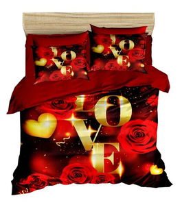 Lenjerie de pat dubla King (IT), 3 piese, 158, Pearl Home, Bumbac