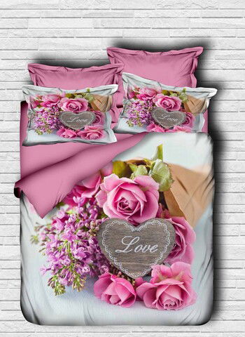 Lenjerie de pat dubla King (IT), 3 piese, 163, Pearl Home, Bumbac