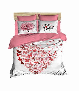 Lenjerie de pat dubla King (IT), 3 piese, 183, Pearl Home, Bumbac