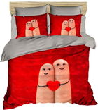 Lenjerie de pat dubla King (IT), 3 piese, 201, Pearl Home, Bumbac