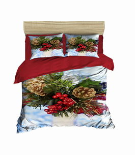 Lenjerie de pat dubla King (IT), 3 piese, 407, Pearl Home, Bumbac