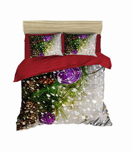 Lenjerie de pat dubla King (IT), 3 piese, 409, Pearl Home, Bumbac