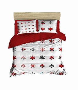Lenjerie de pat dubla Super King (EU) (IT), 3 piese, 428, Pearl Home, Bumbac