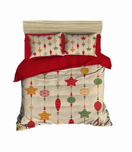 Lenjerie de pat dubla Super King (EU) (IT), 3 piese, 454, Pearl Home, Bumbac