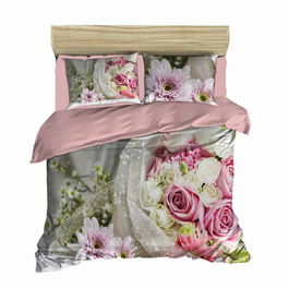 Lenjerie de pat dubla King (FR), 3 piese, 113, Pearl Home, Bumbac