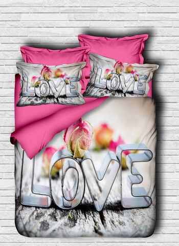 Lenjerie de pat dubla King (FR), 3 piese, 137, Pearl Home, Bumbac