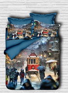 Lenjerie de pat dubla King (FR), 3 piese, 148, Pearl Home, Bumbac