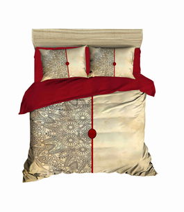Lenjerie de pat dubla King (FR), 3 piese, 465, Pearl Home, Bumbac