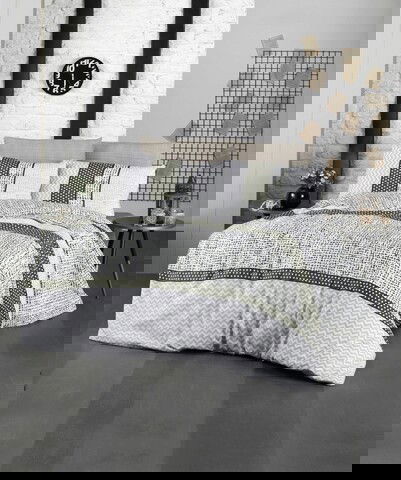 Lenjerie de pat dubla Super King (FR), 3 piese, Calista, Victoria, 65% bumbac/35% poliester