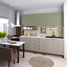 Mobila bucatarie DOMINO A225, Oak, Pesto