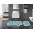 Set covoraș de baie (2 bucăți), Alanur Home, 21014915TR, Poliester, Turcoaz