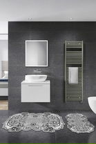 Set covoraș de baie (2 bucăți), Alanur Home, 21014915GR, Poliester, Gri