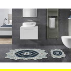 Set covoraș de baie (2 bucăți), Alanur Home, 21015415GR, Poliester, Gri