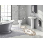 Set covoraș de baie (2 bucăți), Alanur Home, 210FG41715KR, Poliester, Crem