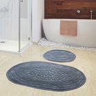 Set covoraș de baie (2 bucăți), Alanur Home, COTTONKT000073, Bumbac, Gri