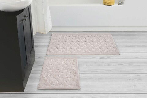Set covoraș de baie (2 bucăți), Alanur Home, COTTONKT000138, Bumbac, Bej