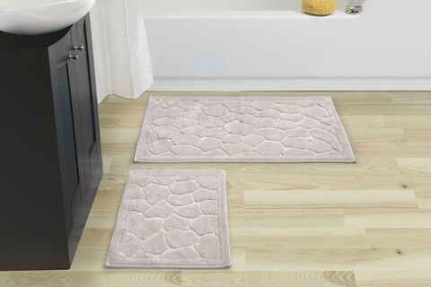 Set covoraș de baie (2 bucăți), Alanur Home, COTTONKT000134, Bumbac, Bej
