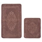 Set covoraș de baie (2 bucăți), Alanur Home, COTTONKT000794, Bumbac, Maro
