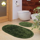 Set covoraș de baie (2 bucăți), Alanur Home, Damaks-O, Bumbac, Verde