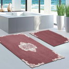 Set covoraș de baie (2 bucăți), Alanur Home, cot-klzt5-33, Poliester, Fucsia