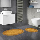 Set covoraș de baie (2 bucăți), Alanur Home, COTTONKT000218, Bumbac, Galben mustar
