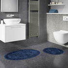 Set covoraș de baie (2 bucăți), Alanur Home, COTTONKT000397, Bumbac, Albastru inchis