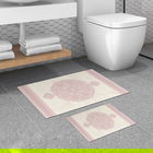 Set covoraș de baie (2 bucăți), Alanur Home, 510602, Poliester, Roz pudra