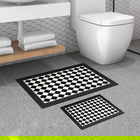 Set covoraș de baie (2 bucăți), Alanur Home, 510607, Poliester, Alb negru