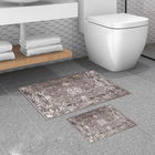 Set covoraș de baie (2 bucăți), Alanur Home, 510610, Poliester, Maro