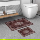 Set covoraș de baie (2 bucăți), Alanur Home, 510616, Poliester, Rosu claret
