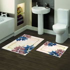 Set covoraș de baie (2 bucăți), Alanur Home, KT420, Poliester, Multicolor