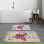 Set covoraș de baie (2 bucăți), Alanur Home, KT421, Poliester, Multicolor