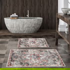 Set covoraș de baie (2 bucăți), Alanur Home, KT429, Poliester, Multicolor