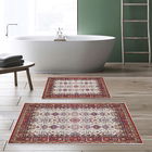 Set covoraș de baie (2 bucăți), Alanur Home, KT434, Poliester, Multicolor