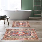 Set covoraș de baie (2 bucăți), Alanur Home, KT442, Poliester, Multicolor
