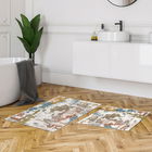 Set covoraș de baie (2 bucăți), Alanur Home, KT488, Poliester, Multicolor