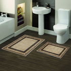Set covoraș de baie (2 bucăți), Alanur Home, KT487, Poliester, Multicolor