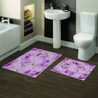 Set covoraș de baie (2 bucăți), Alanur Home, KT495 v3, Poliester, Multicolor