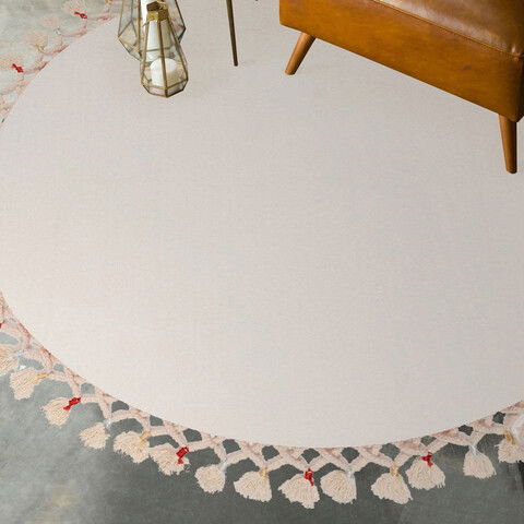 Covoraș de baie, Alanur Home, 1283, Fibre acrilice, Alb