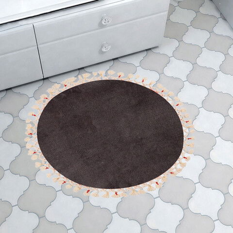 Covoraș de baie, Alanur Home, 1632, Fibre acrilice, Antracit