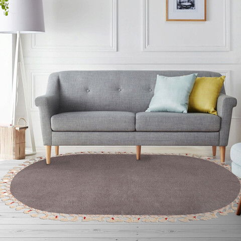 Covoraș de baie, Alanur Home, 1262, 100x120 cm, Fibre acrilice, Gri
