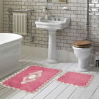 Set covoraș de baie (2 bucăți), Alanur Home, Selonya D, Poliester, Fucsia